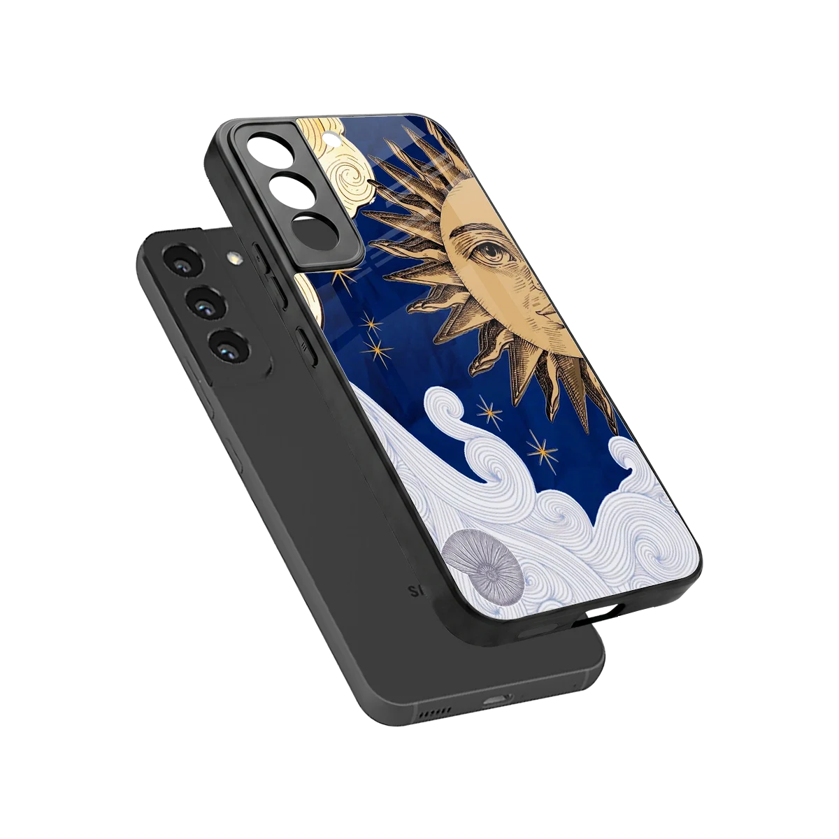 Solar Bliss sleek samsung galaxy s22 cover with tempered glass back and TPU edges