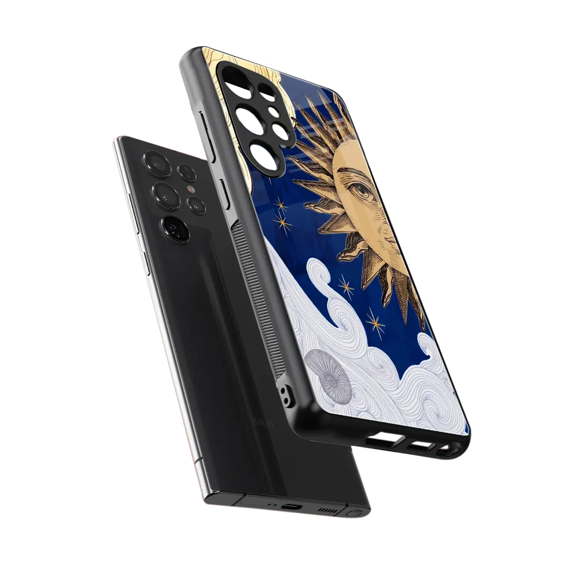 Solar Bliss sleek samsung galaxy s25 ultra cover with tempered glass back and TPU edges