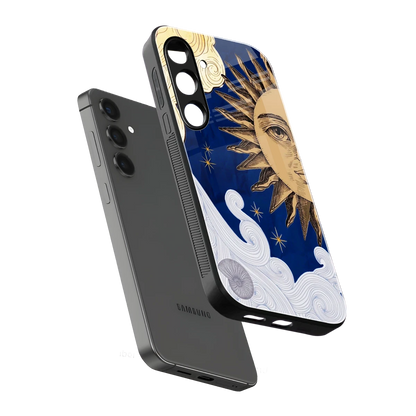 Solar Bliss sleek samsung galaxy s24 cover with tempered glass back and TPU edges