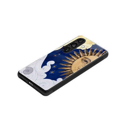 Solar Bliss stylish phone case for samsung galaxy s24 | glossy glass and slim fit