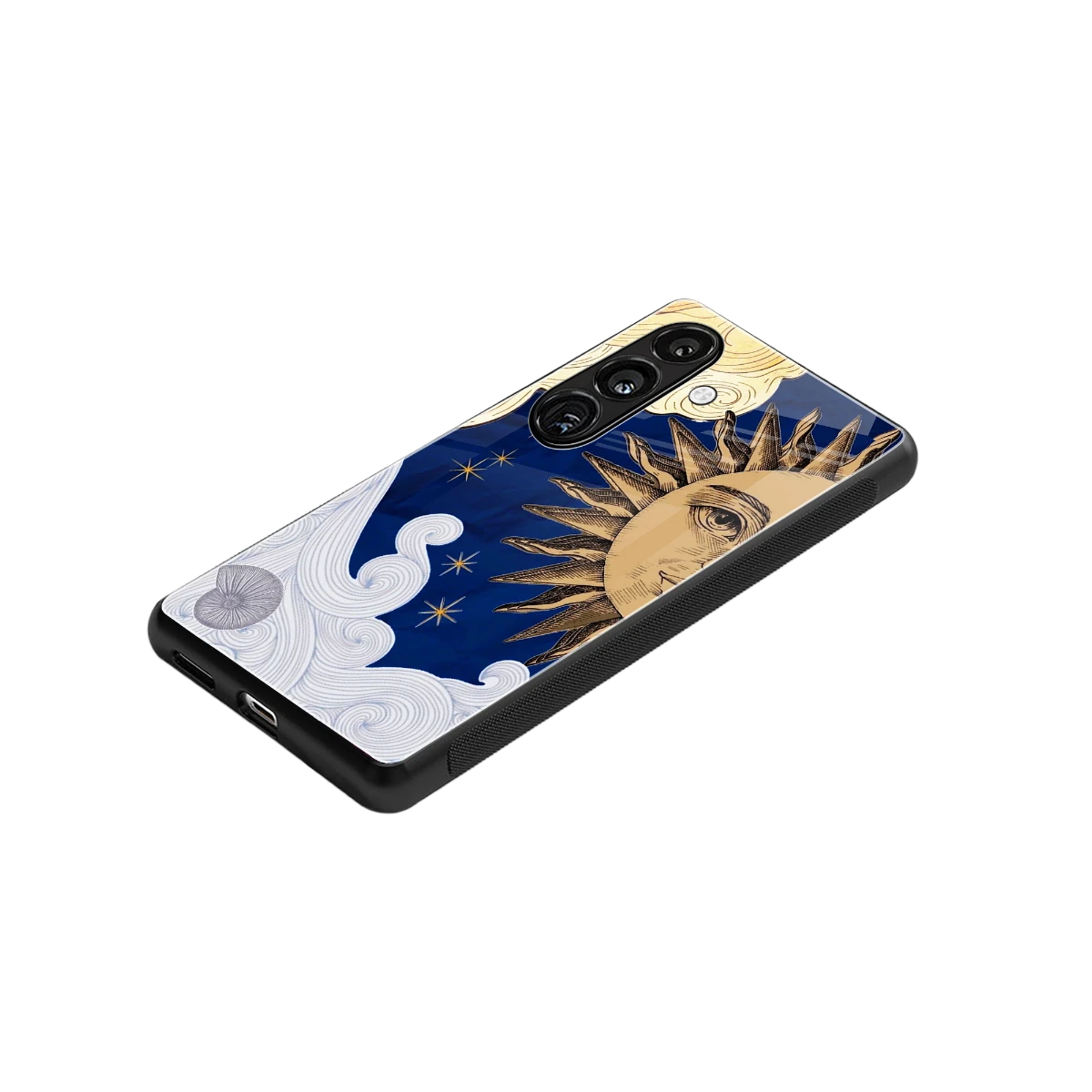 Solar Bliss stylish phone case for samsung galaxy s23 fe | glossy glass and slim fit