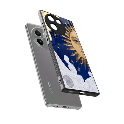 Solar Bliss sleek vivo v30e cover with tempered glass back and TPU edges