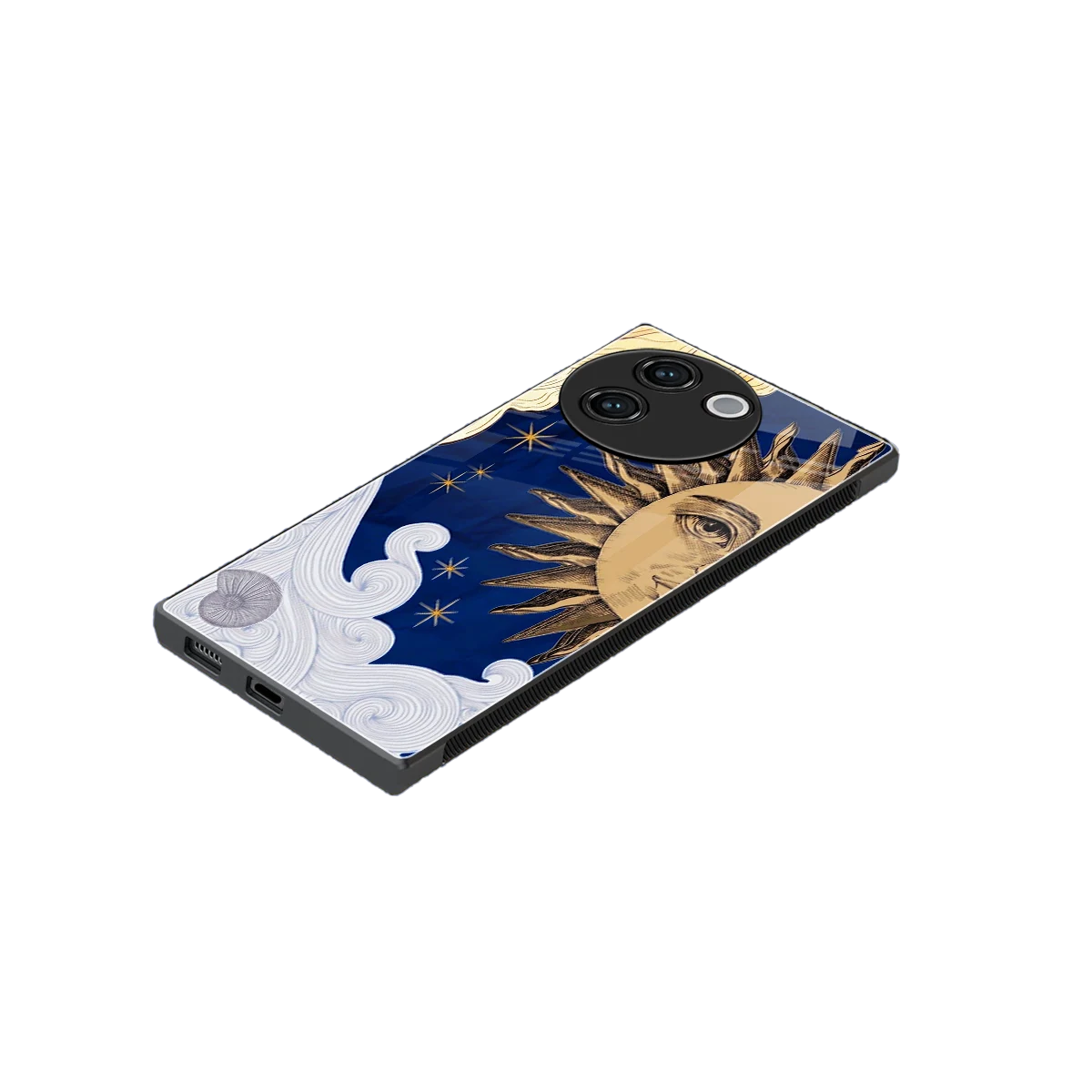 Solar Bliss stylish phone case for vivo v30e | glossy glass and slim fit