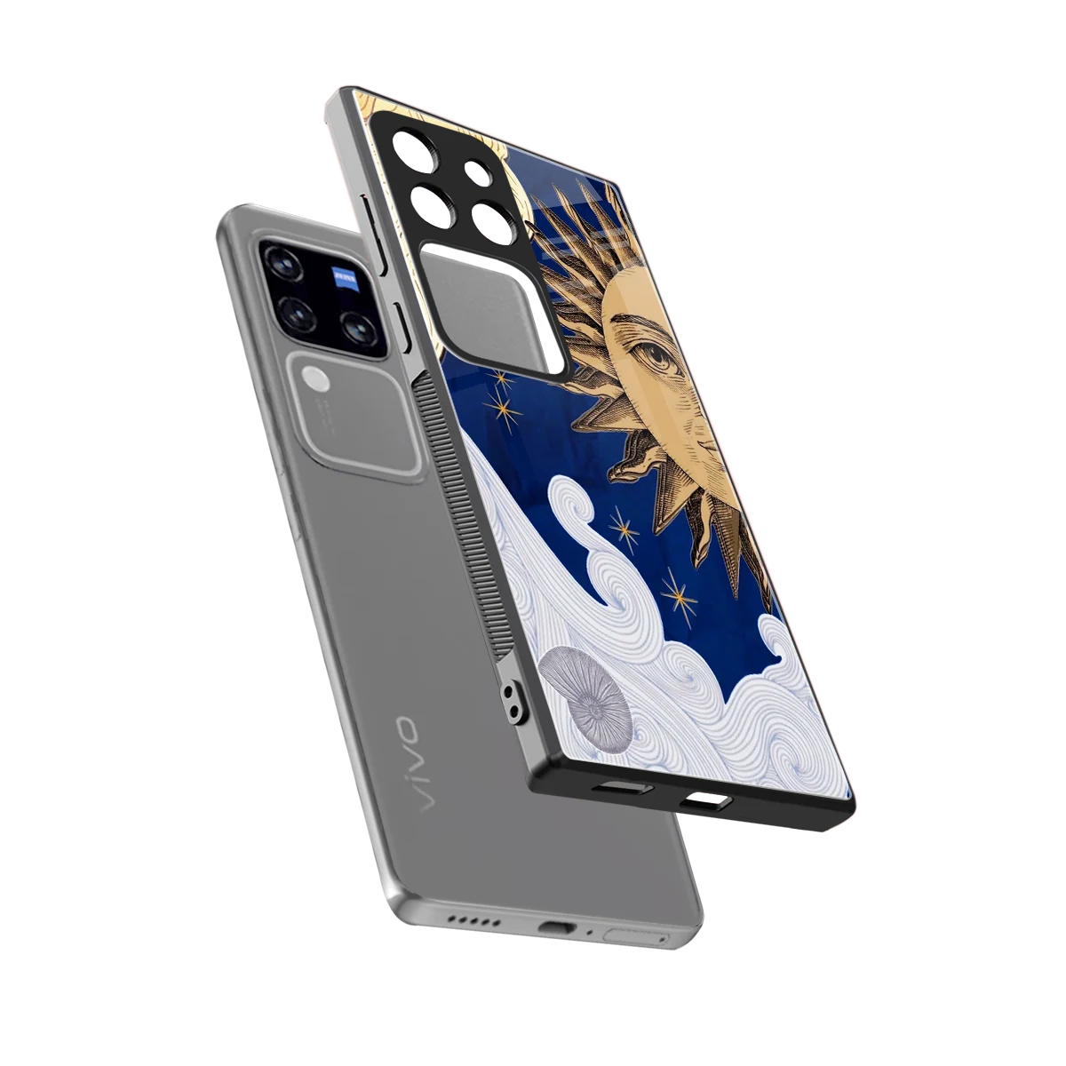 Solar Bliss sleekvivo v30 pro cover with tempered glass back and TPU edges