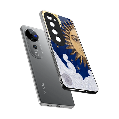 Solar Bliss sleek vivo v40 pro cover with tempered glass back and TPU edges