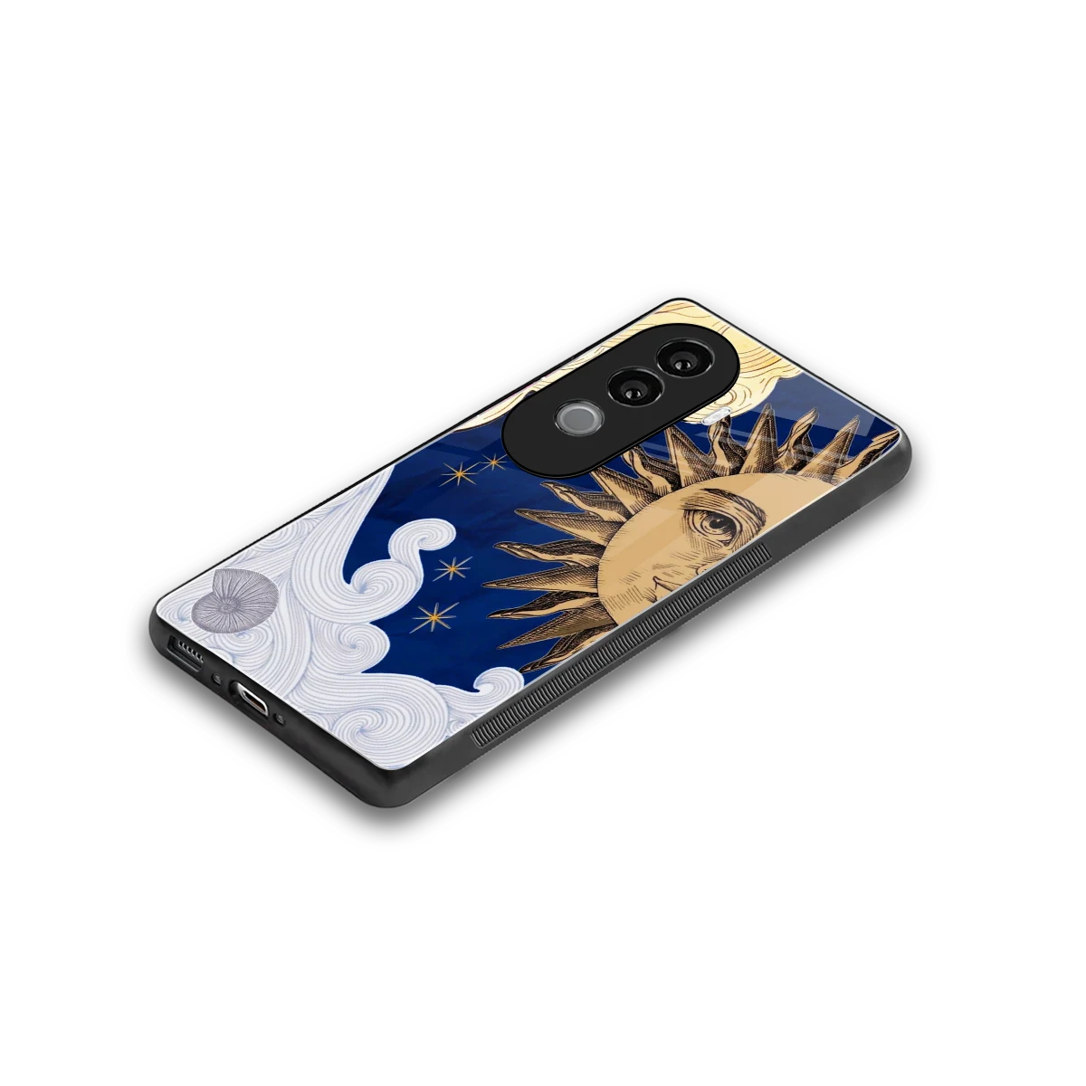 Solar Bliss stylish phone case for vivo v40e | glossy glass and slim fit