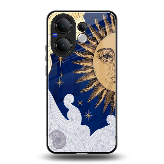 Solar Bliss back phone cover | glass case for vivo v60