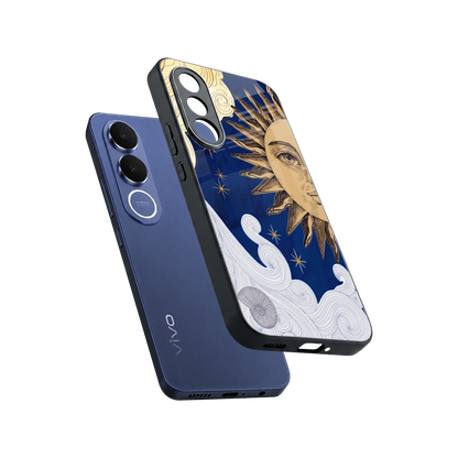 Solar Bliss sleek vivo v70 fe cover with tempered glass back and TPU edges
