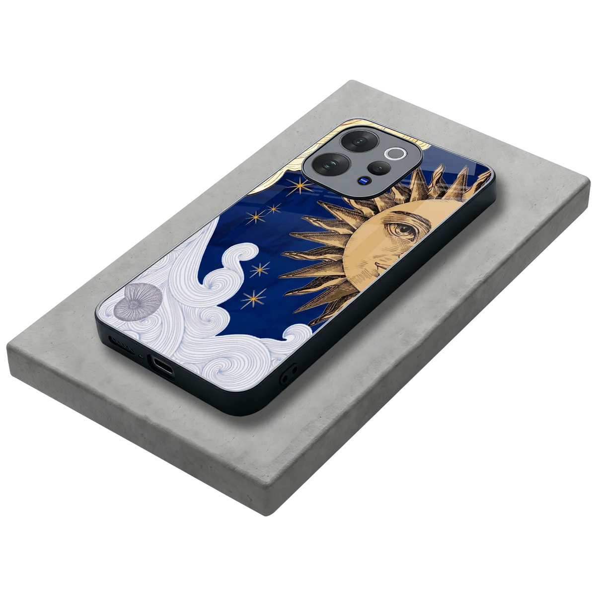 Solar Bliss stylish phone case for vivo v70 elite | glossy glass and slim fit