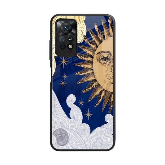 Solar Bliss back phone cover | glass case for redmi note 11 pro