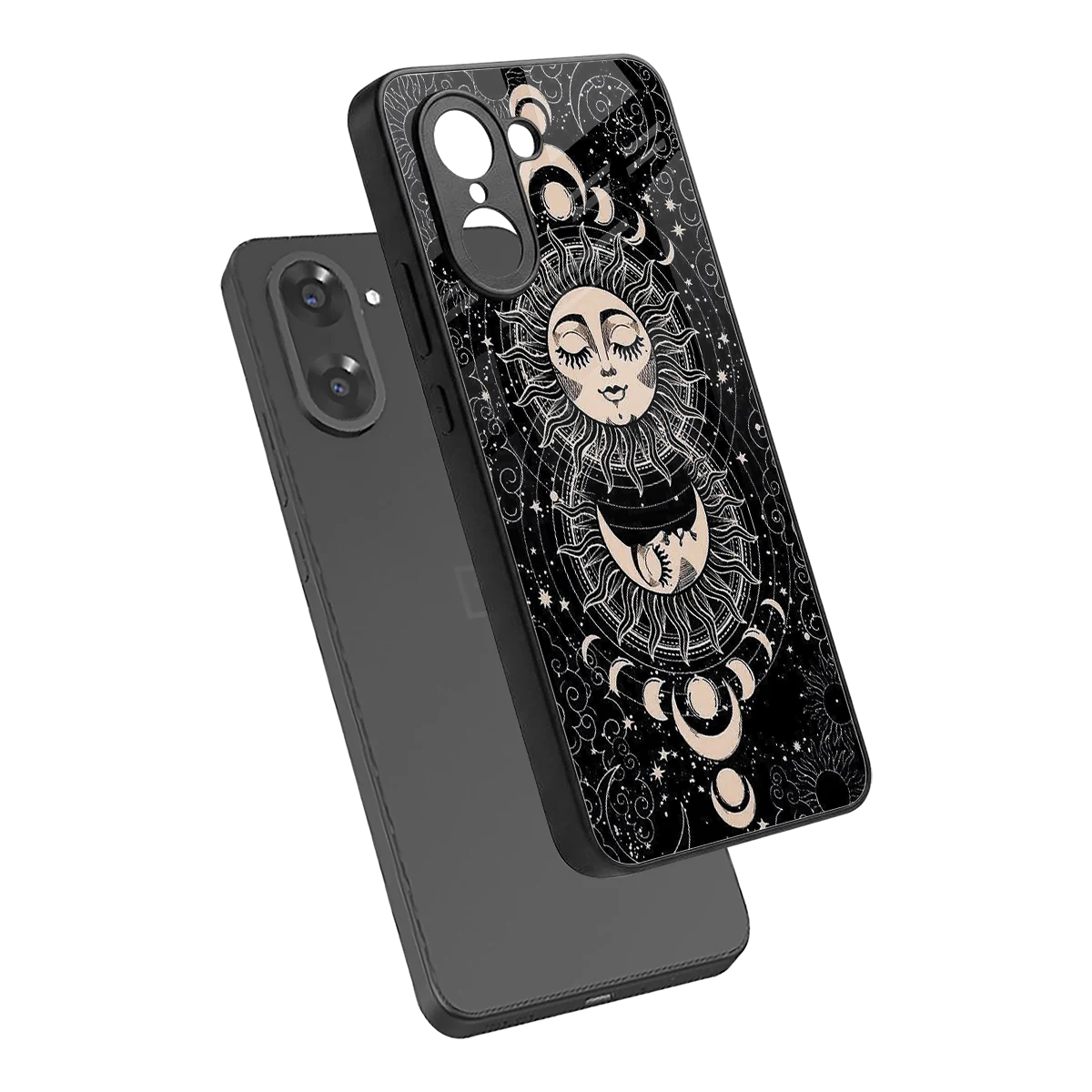 Solar Eclipse sleek oneplus nord ce5 5g cover with tempered glass back and TPU edges