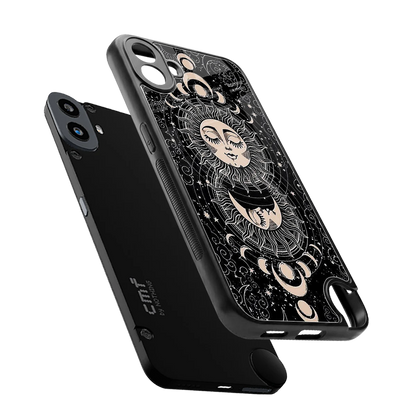 Solar Eclipse sleek cmf nothing phone 1 cover with tempered glass back and TPU edges