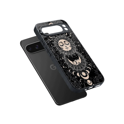 Solar Eclipse sleek google pixel 10 pro xl cover with tempered glass back and TPU edges