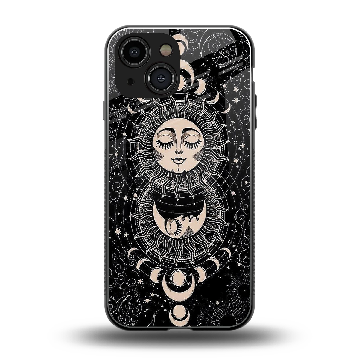 Solar Eclipse back phone cover | glass case for iphone 13 mini
