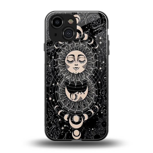 Solar Eclipse back phone cover | glass case for iphone 13 mini