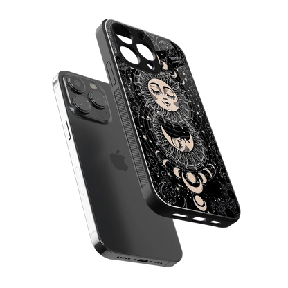 Solar Eclipse sleek iphone 13 pro cover with tempered glass back and TPU edges