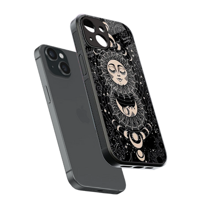 Solar Eclipse sleek iphone 13 cover with tempered glass back and TPU edges