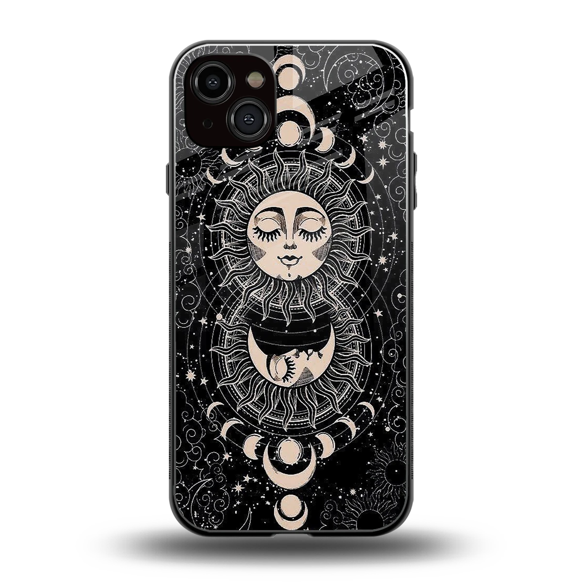 Solar Eclipse back phone cover | glass case for iphone 15 plus
