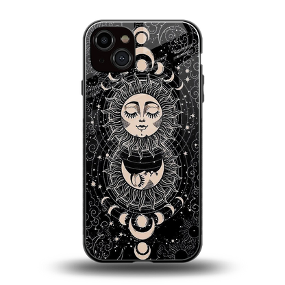 Solar Eclipse back phone cover | glass case for iphone 15 plus