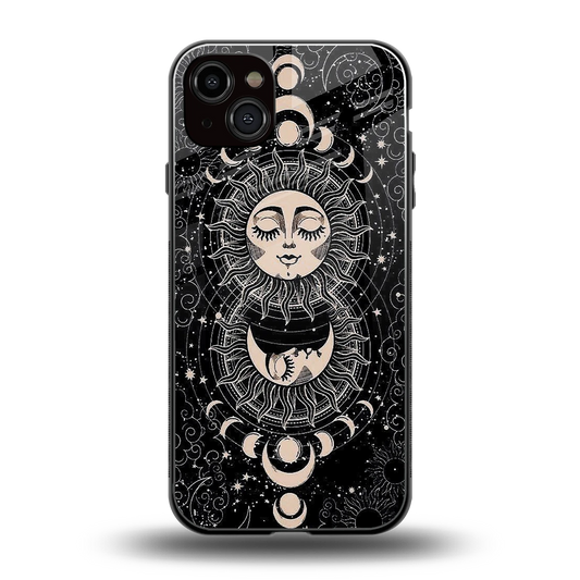 Solar Eclipse back phone cover | glass case for iphone 15 plus
