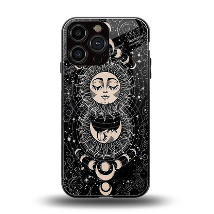 Solar Eclipse back phone cover | glass case for iphone 15 pro max