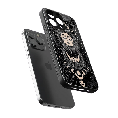 Solar Eclipse sleek iphone 15 pro max cover with tempered glass back and TPU edges