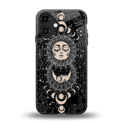 Solar Eclipse back phone cover | glass case for iphone 16 plus