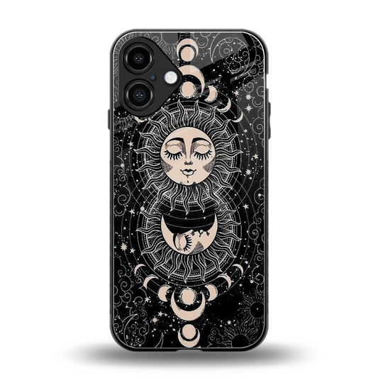 Solar Eclipse back phone cover | glass case for iphone 16 plus