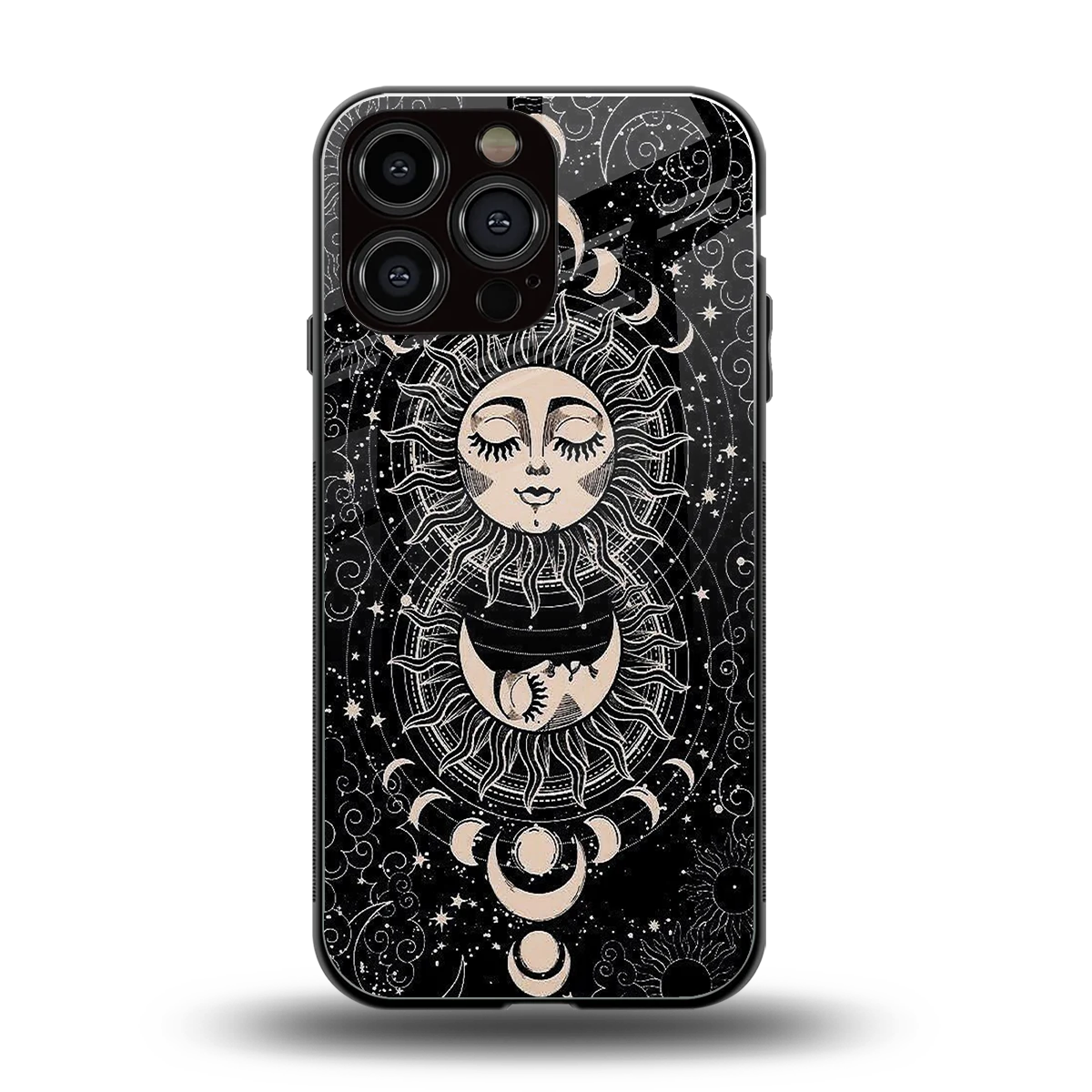 Solar Eclipse back phone cover | glass case for iphone 16 pro max