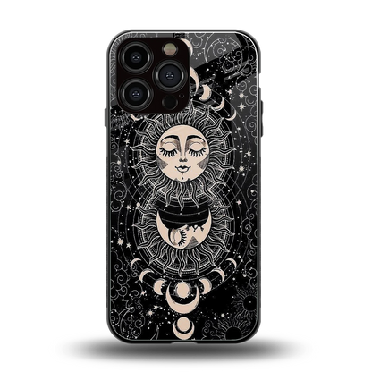 Solar Eclipse back phone cover | glass case for iphone 16 pro max