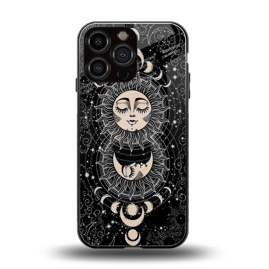 Solar Eclipse back phone cover | glass case for iphone 16 pro max