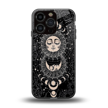 Solar Eclipse back phone cover | glass case for iphone 16 pro