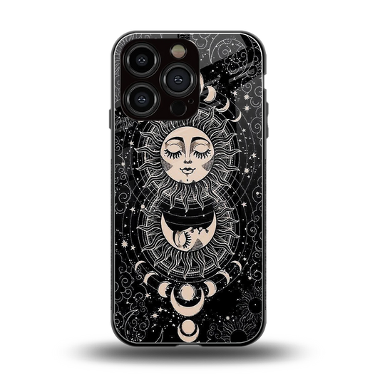 Solar Eclipse back phone cover | glass case for iphone 16 pro