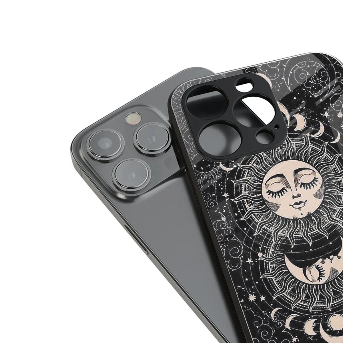 Solar Eclipse stylish phone case for iphone 15 plus | glossy glass and slim fit