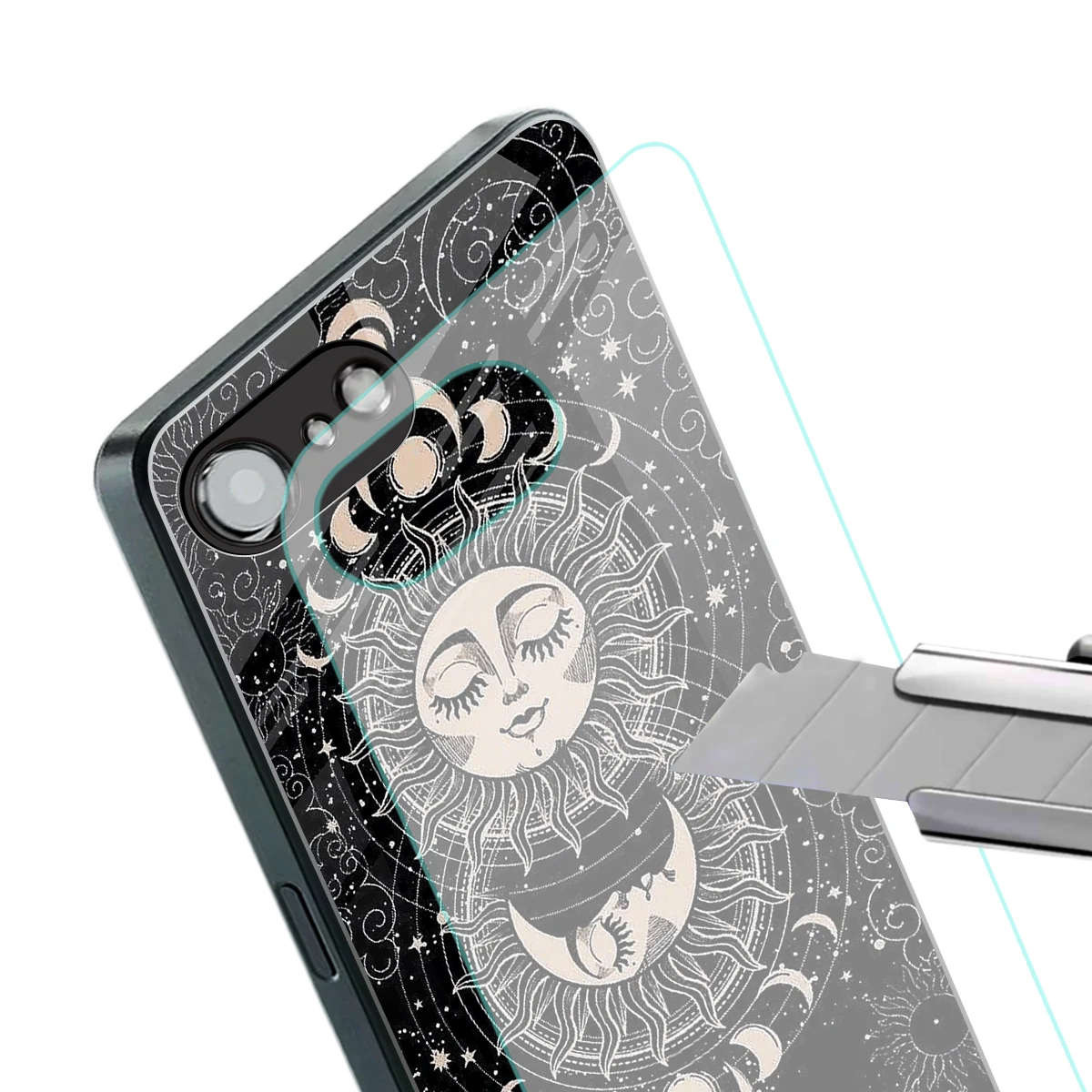 Solar Eclipse stylish phone case for iphone 16e | glossy glass and slim fit