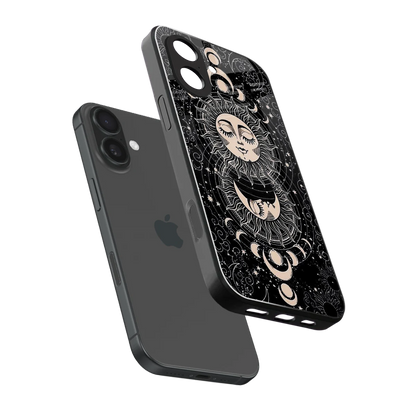 Solar Eclipse sleek iphone 17 cover with tempered glass back and TPU edges