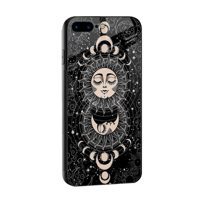 Solar Eclipse sleek iphone 7 plus cover with tempered glass back and TPU edges