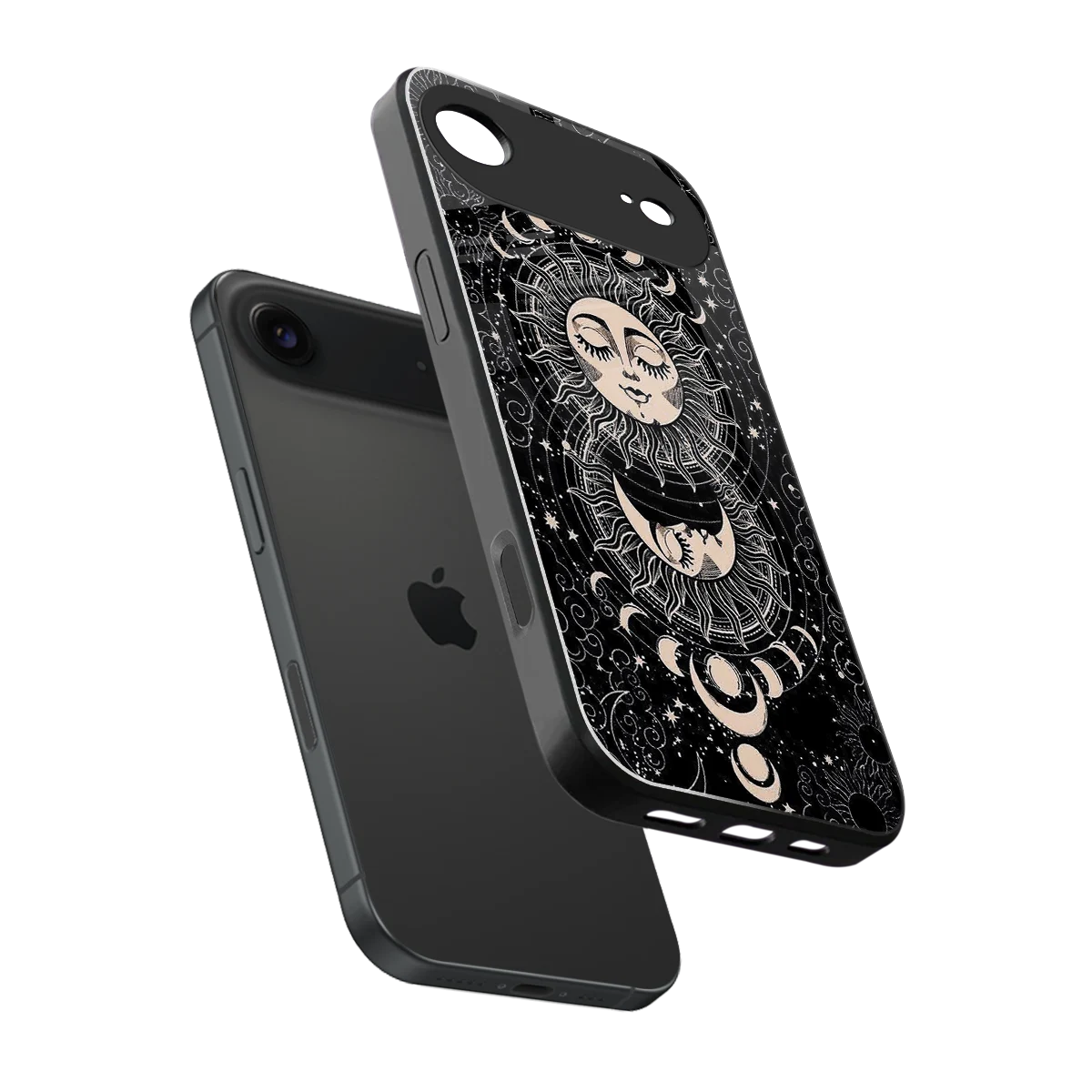 Solar Eclipse sleek iphone air cover with tempered glass back and TPU edges