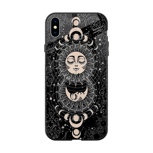 Solar Eclipse back phone cover | glass case for iphone xs max