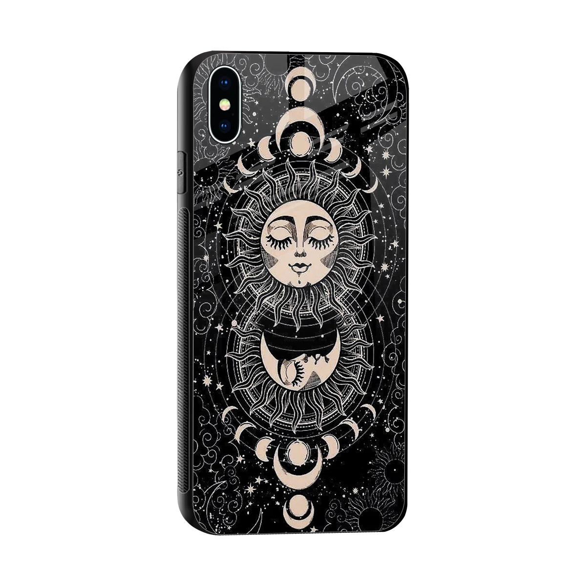 Solar Eclipse sleek iphone xs max cover with tempered glass back and TPU edges