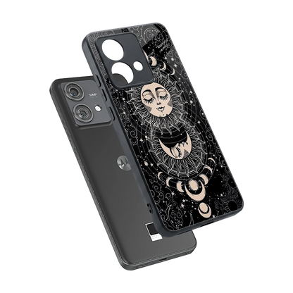 Solar Eclipse sleek motorola edge 40 neo 5g cover with tempered glass back and TPU edges