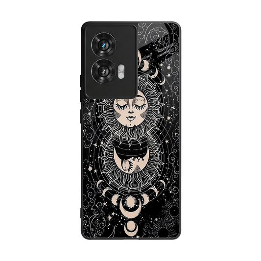 Solar Eclipse back phone cover | glass case for motorola edge 50 fusion