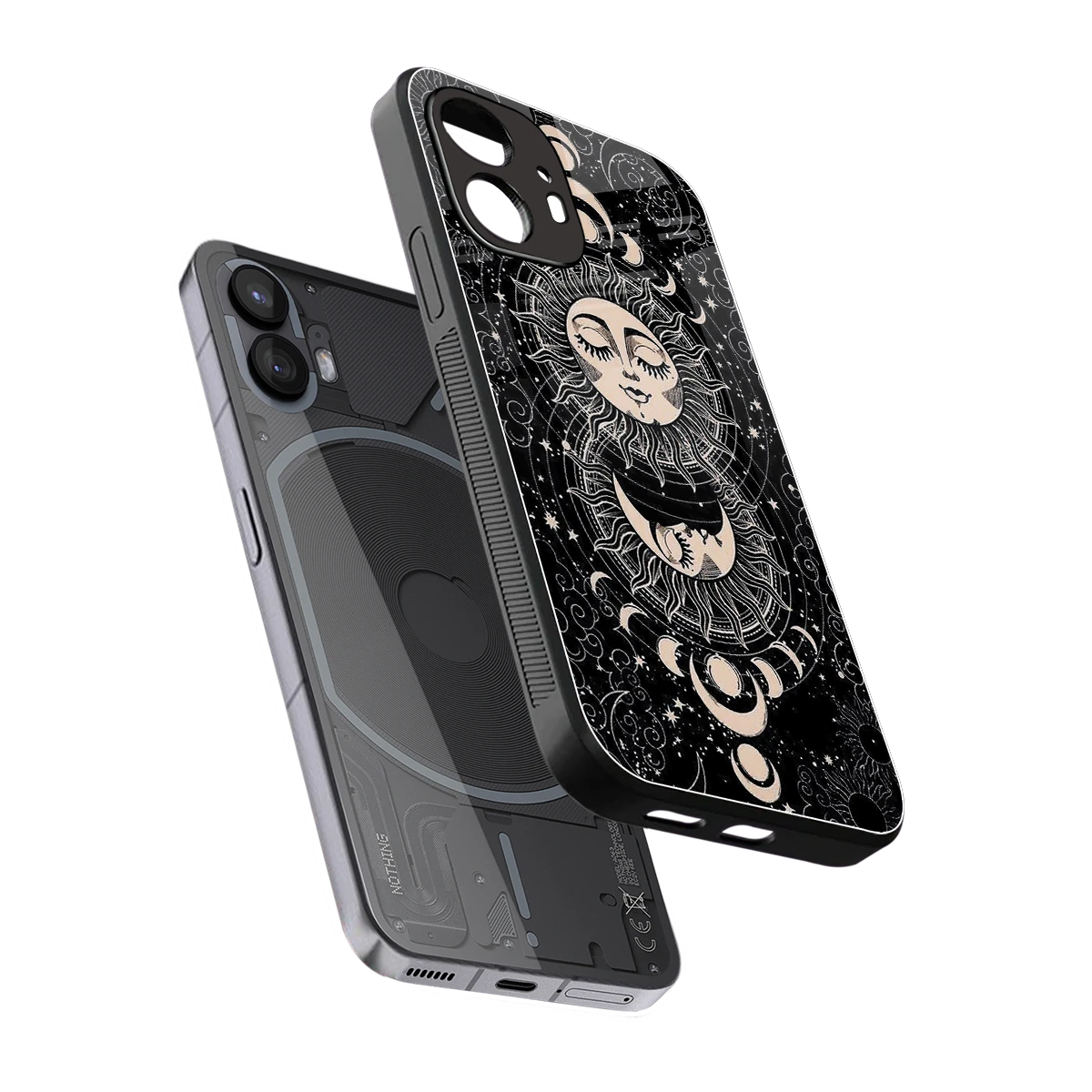 Solar Eclipse sleek nothing phone 2 cover with tempered glass back and TPU edges