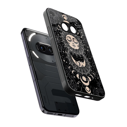 Solar Eclipse sleek nothing phone 2a cover with tempered glass back and TPU edges