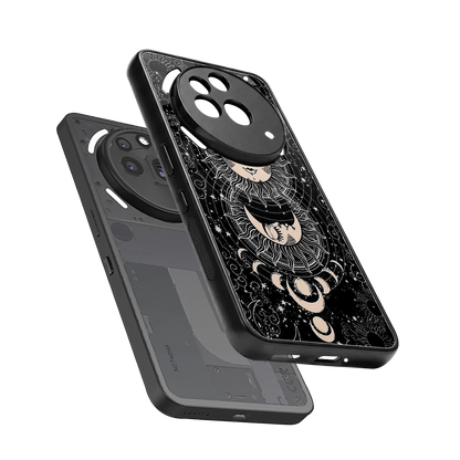 Solar Eclipse sleek nothing phone 3a pro cover with tempered glass back and TPU edges