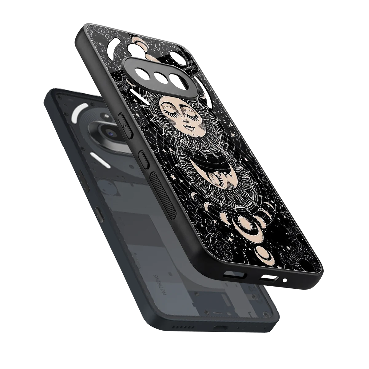 Solar Eclipse sleek nothing phone 3a cover with tempered glass back and TPU edges
