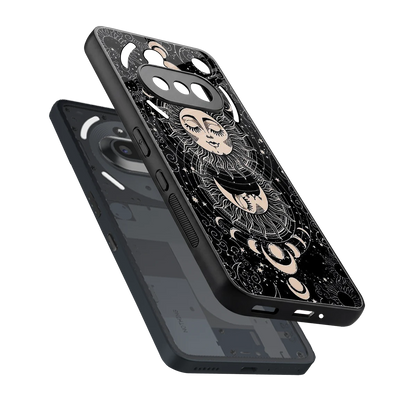 Solar Eclipse sleek nothing phone 3a cover with tempered glass back and TPU edges