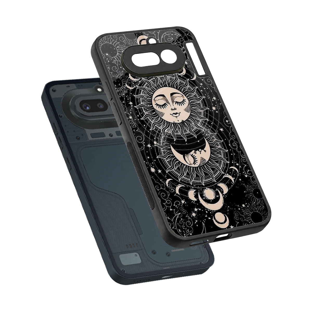 Solar Eclipse sleek nothing phone 4a cover with tempered glass back and TPU edges
