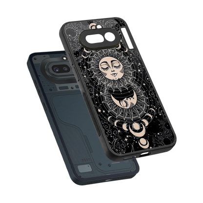 Solar Eclipse sleek nothing phone 4a cover with tempered glass back and TPU edges