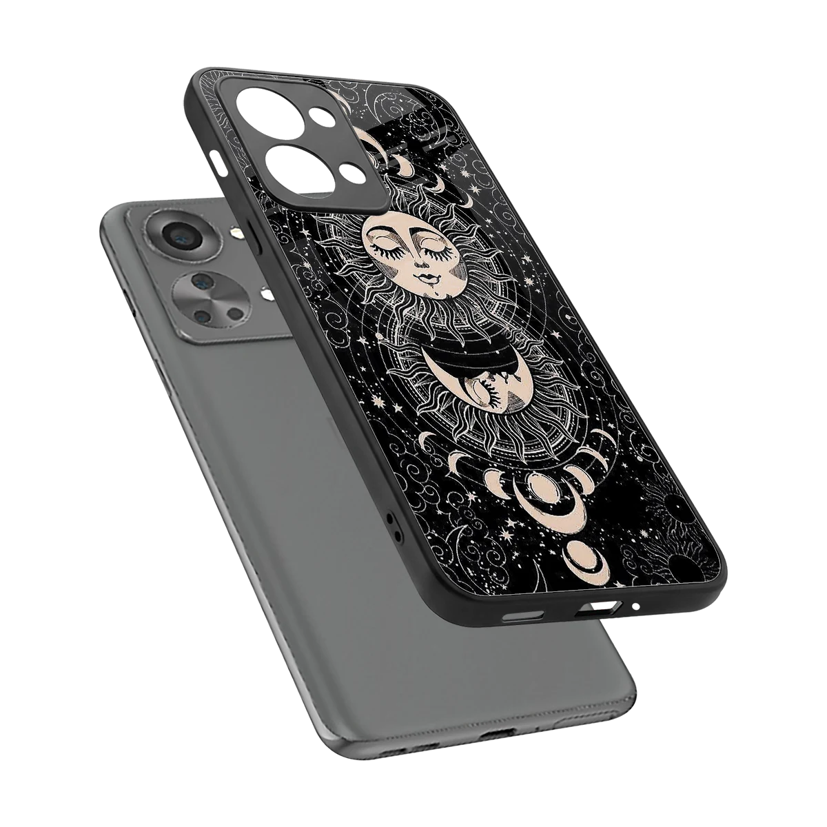 Solar Eclipse sleek oneplus nord 2t cover with tempered glass back and TPU edges